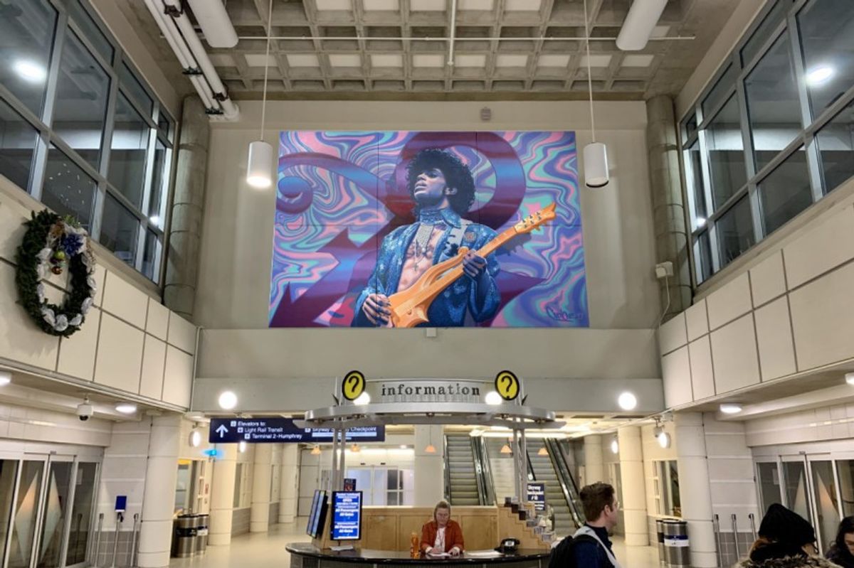 A Giant Mural Of Prince Is Being Installed At The Minneapolis Airport