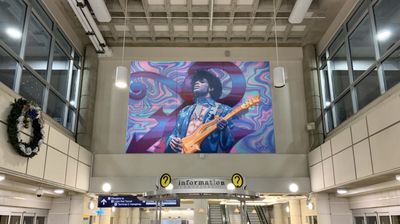 A Giant Mural Of Prince Is Being Installed At The Minneapolis Airport