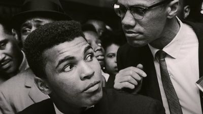 A photo of Muhammad Ali and Malcolm X in the new trailer for the upcoming Netflix documentary, 'Blood Brothers.'