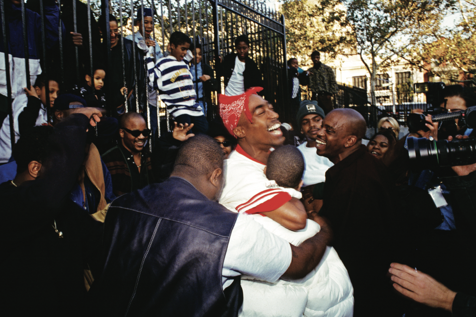 A photo of Tupac taken by T. Eric Monroe.