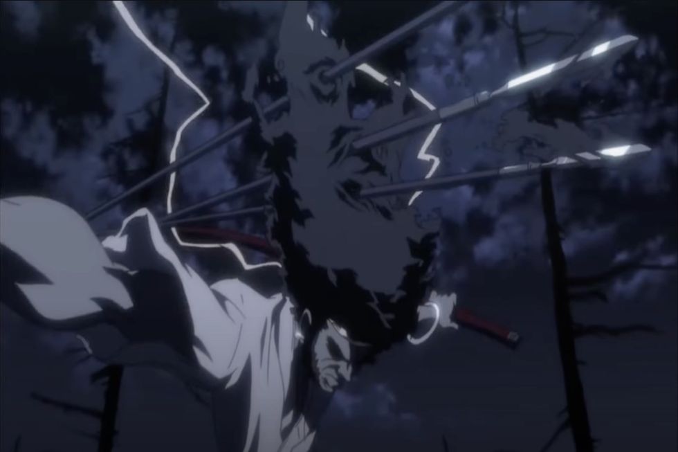 Afro from Afro Samurai, a Black Anime character