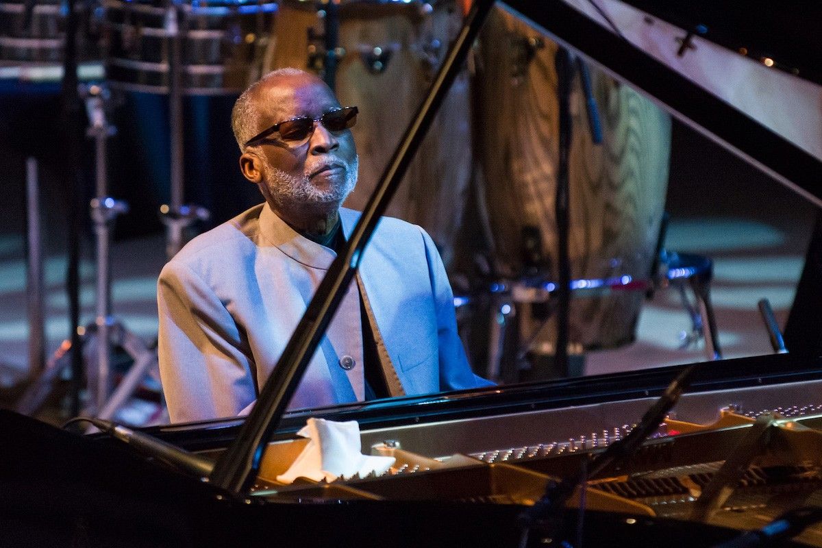 American Jazz pianist Ahmad Jamal performs on stage at the Royal Festival Hall on January 27, 2014 in London, United Kingdom (Andy Sheppard/Redferns via Getty Images).