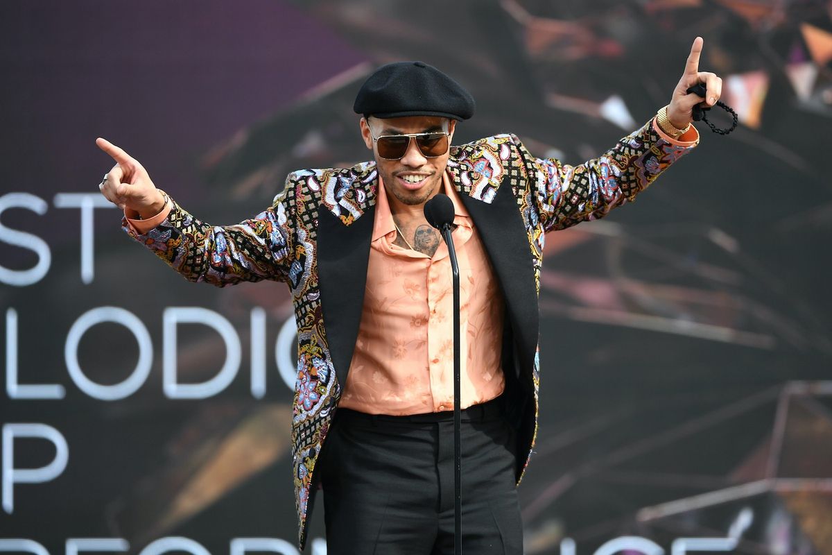 Anderson .Paak accepts the Best Melodic Rap Performance award for 'Lockdown' onstage during the 63rd Annual GRAMMY Awards at Los Angeles Convention Center.