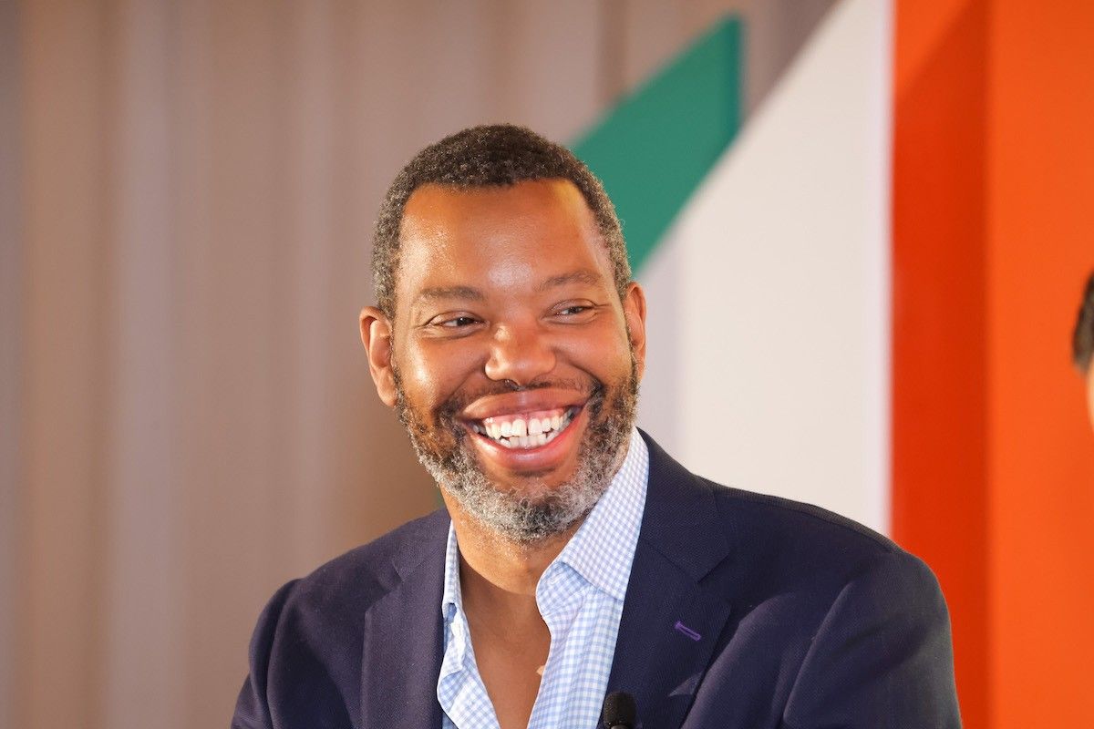 Author Ta-Nehisi Coates is seen onstage during the Alight Align Arise: Advancing the Movement for Repair National Conference at Thompson Buckhead on June 07, 2023 in Atlanta, Georgia.