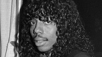 Black and white photo of Rick James from the trailer for the upcoming documentary 'Bitchin': The Sound and Fury of Rick James'