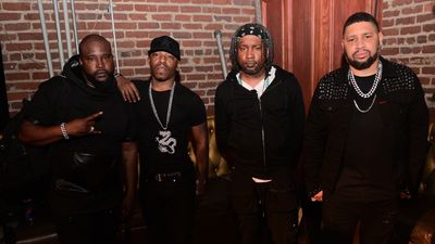 Black, Sisqo, Nokio and Smoke of the group Dru Hill attend Ladies Love R&amp;B Live With Dru Hill at Domaine on May 5, 2021 in Atlanta, Georgia.
