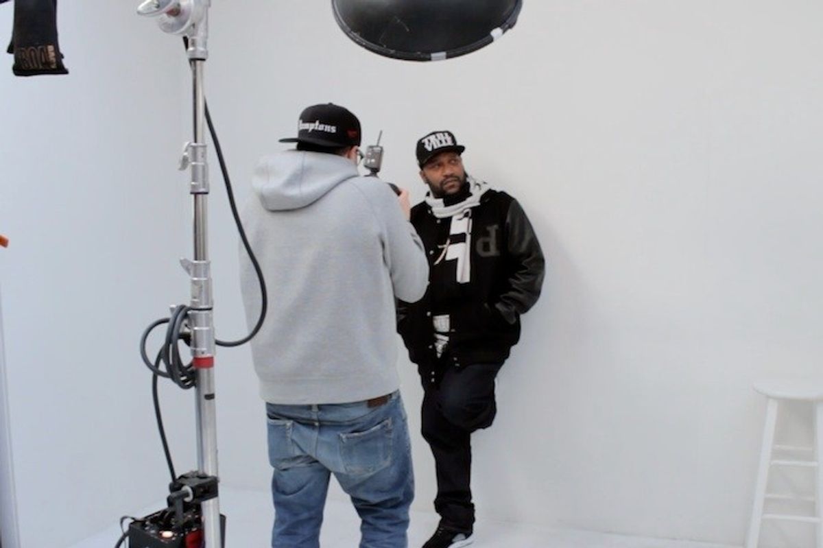 Bun B answers "The Questions" for OKP TV at a photo shoot w/ Jonathan Mannion