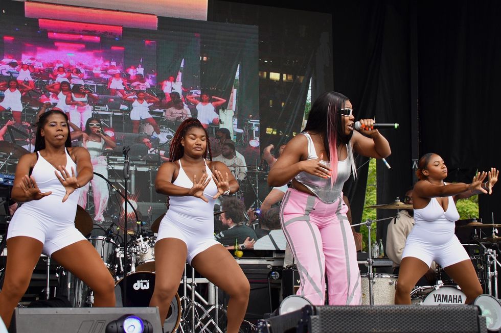 Cakeswagg performs with her band and backup dancers at BAMSFest in Franklin Park on June 24, 2023.