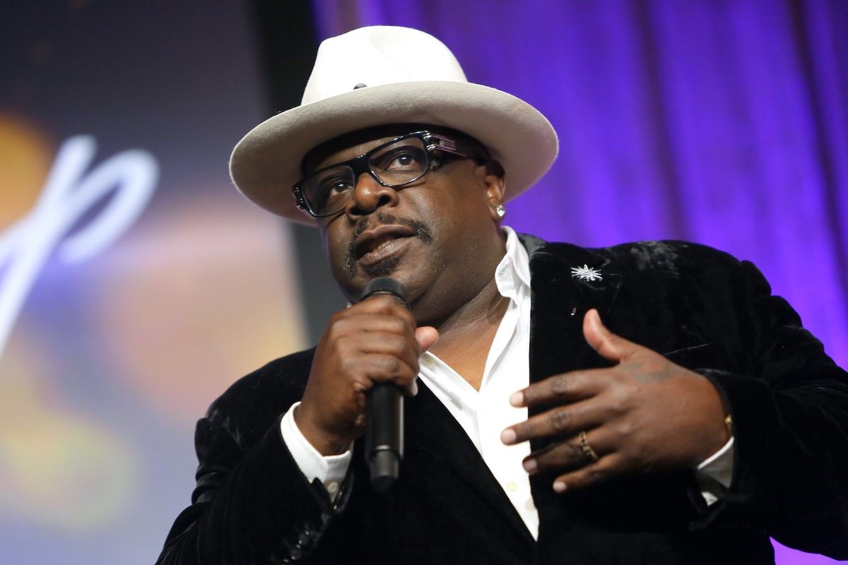 Cedric the Entertainer speaks onstage during the 19th Annual Harold and Carole Pump Foundation Gala at The Beverly Hilton Hotel on August 09, 2019.