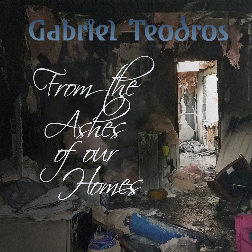 Cover art for 'From the Ashes of Our Homes' by Gabriel Teodros and Vitamin D. 