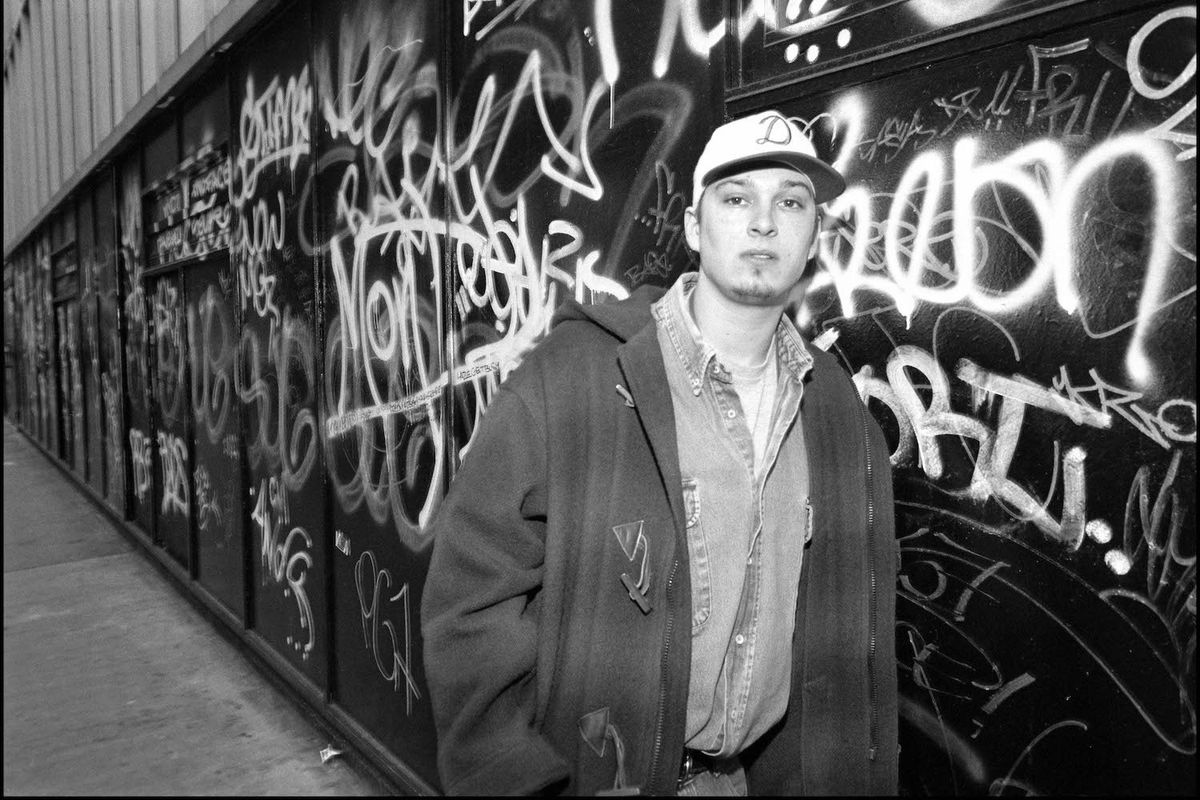 Dante Ross on W21st St, New York City on 31 March 1993. (Photo by David Corio/Redferns)