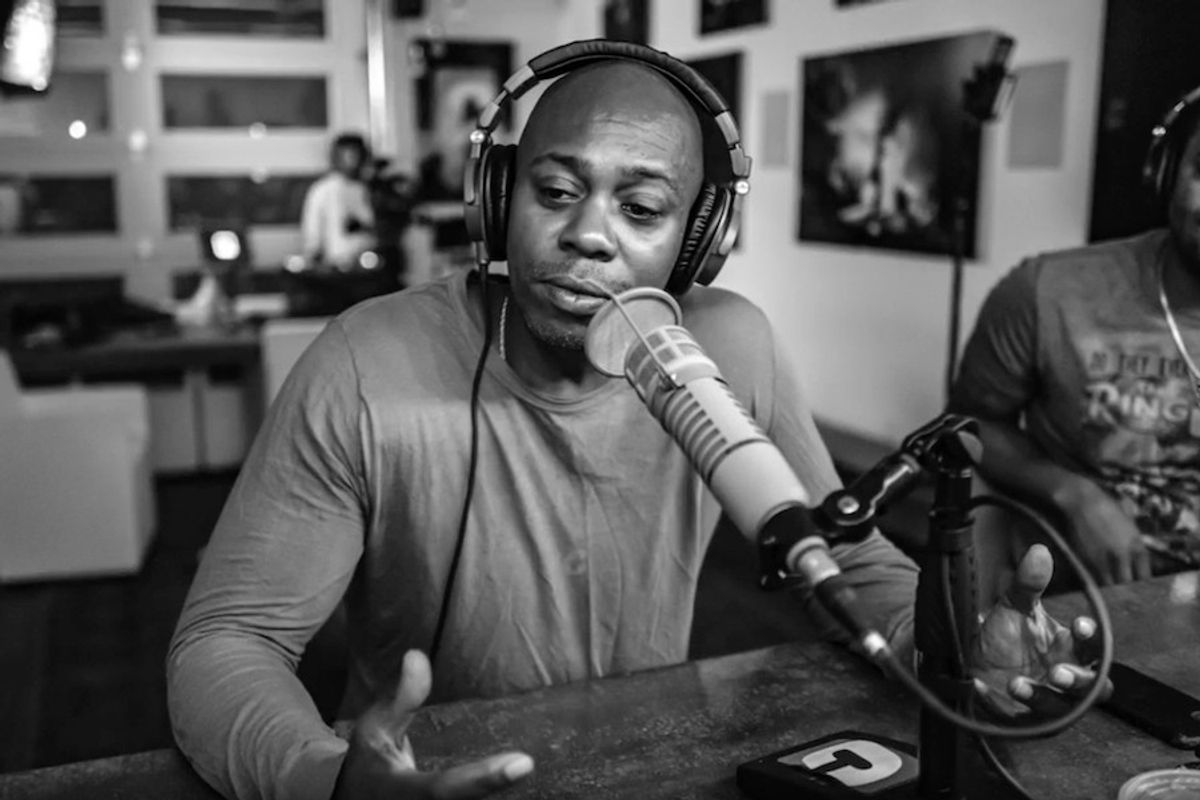 Dave Chappelle in the studio recording his upcoming podcast 'The Midnight Miracle'