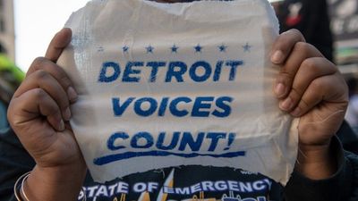 Detroit activists march to fight trump from stealing the election