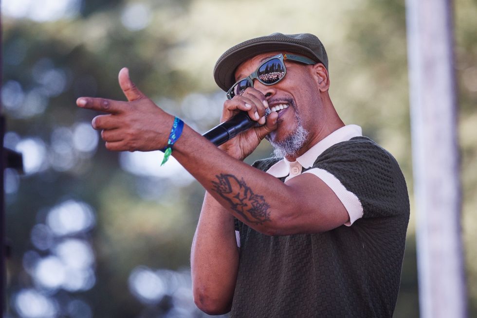 Doodlebug of Digable Planets performs on the Footprints stage during the Blue Note Jazz Festival at Silverado Resort and Spa on July 29, 2023 in Napa, California