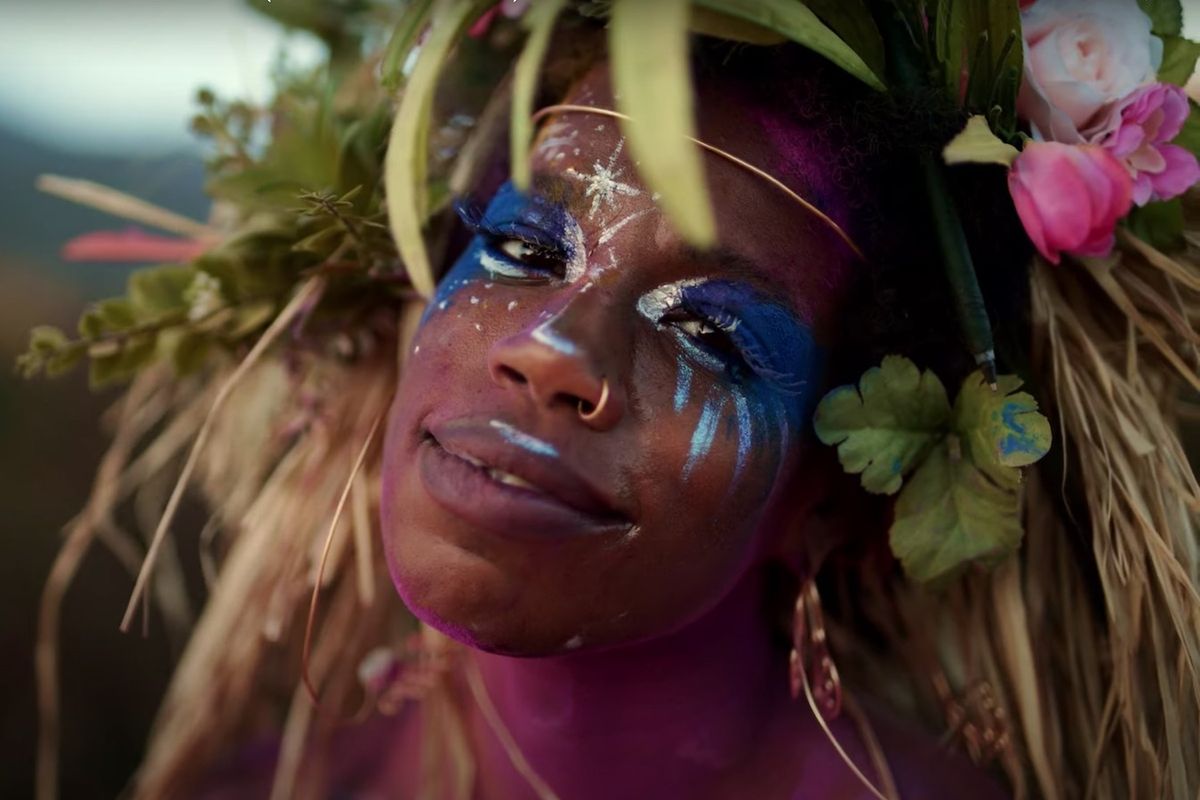 Georgia Anne Muldrow in the video for "Mufaro's Garden."