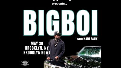 Okayplayer presents Big Boi, May 30 Brooklyn, NY Brooklyn Bowl with Kari Faux.