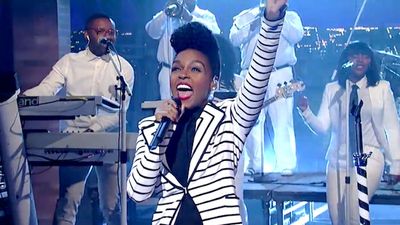 Janelle Monae Performs A Cover Of David Bowie's "Heroes" Live On The Late Show With David Letterman.