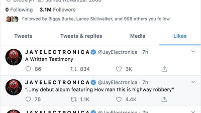 Jay z likes jay electronica tweets
