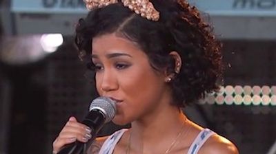 Jhene Aiko Celebrates The Release Of Her 'Souled Out' LP With A Performance Of "The Pressure" On Jimmy Kimmel Live.