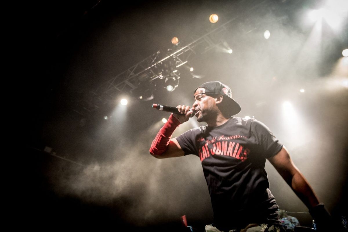 Juice crew perform live on stage at the forum