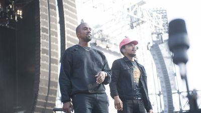 Kanye West Chance the Rapper performing