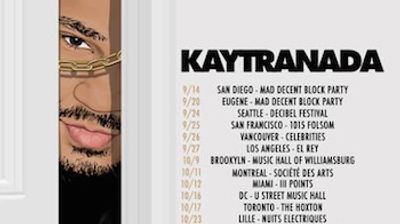 Kaytranada Announces A Nice List Of Tour Dates For Fall 2014, Which Kick Off At The Mad Decent Block Party In San Diego On September 14th.