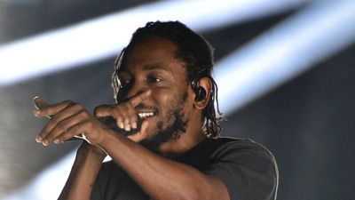 Kendrick Lamar on the rock stage day one of Gandoozy Music Festival at Overland Park Golf Course on September 14, 2018 in Denver, Colorado.