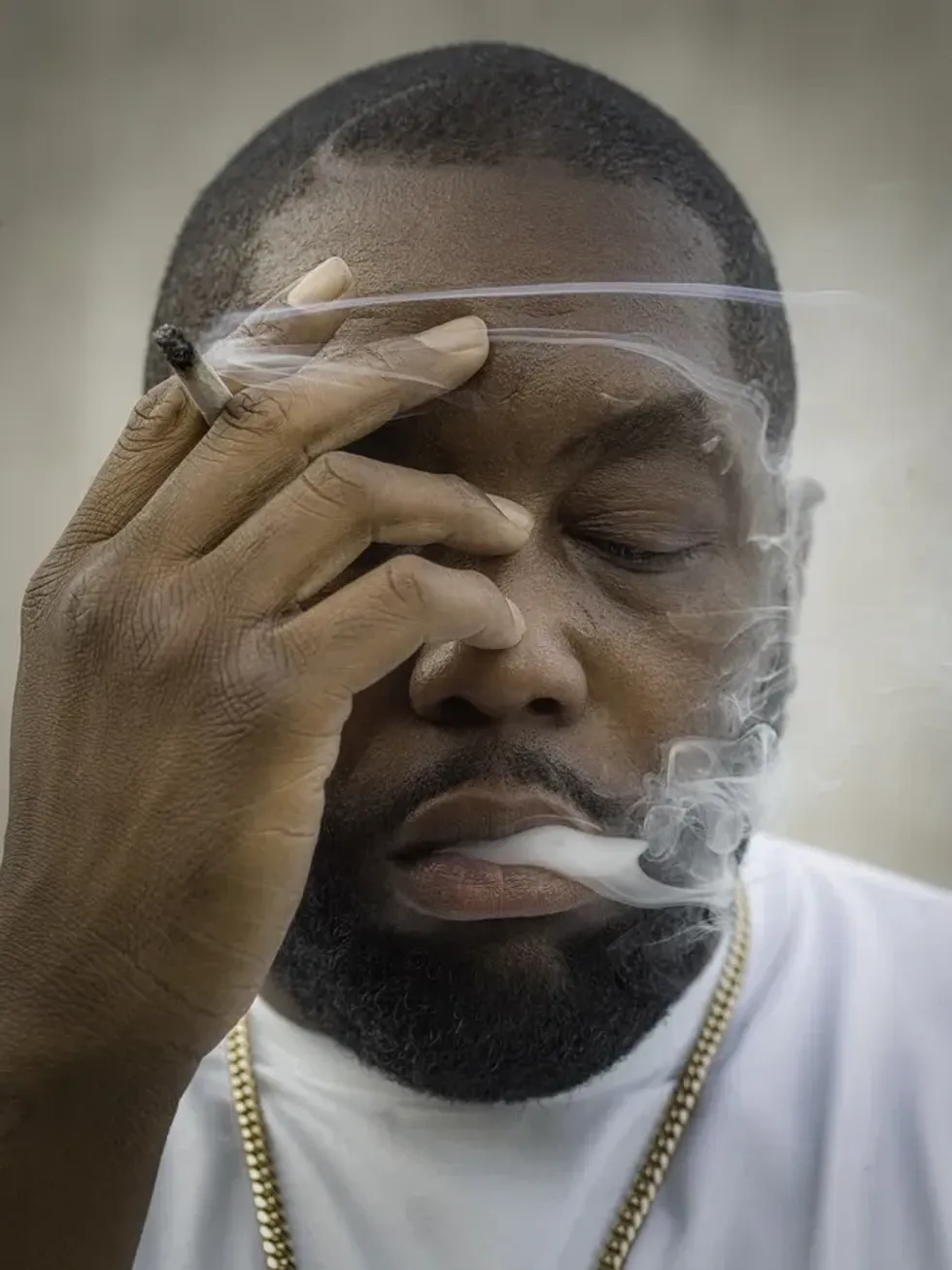 killer mike holding a blunt
