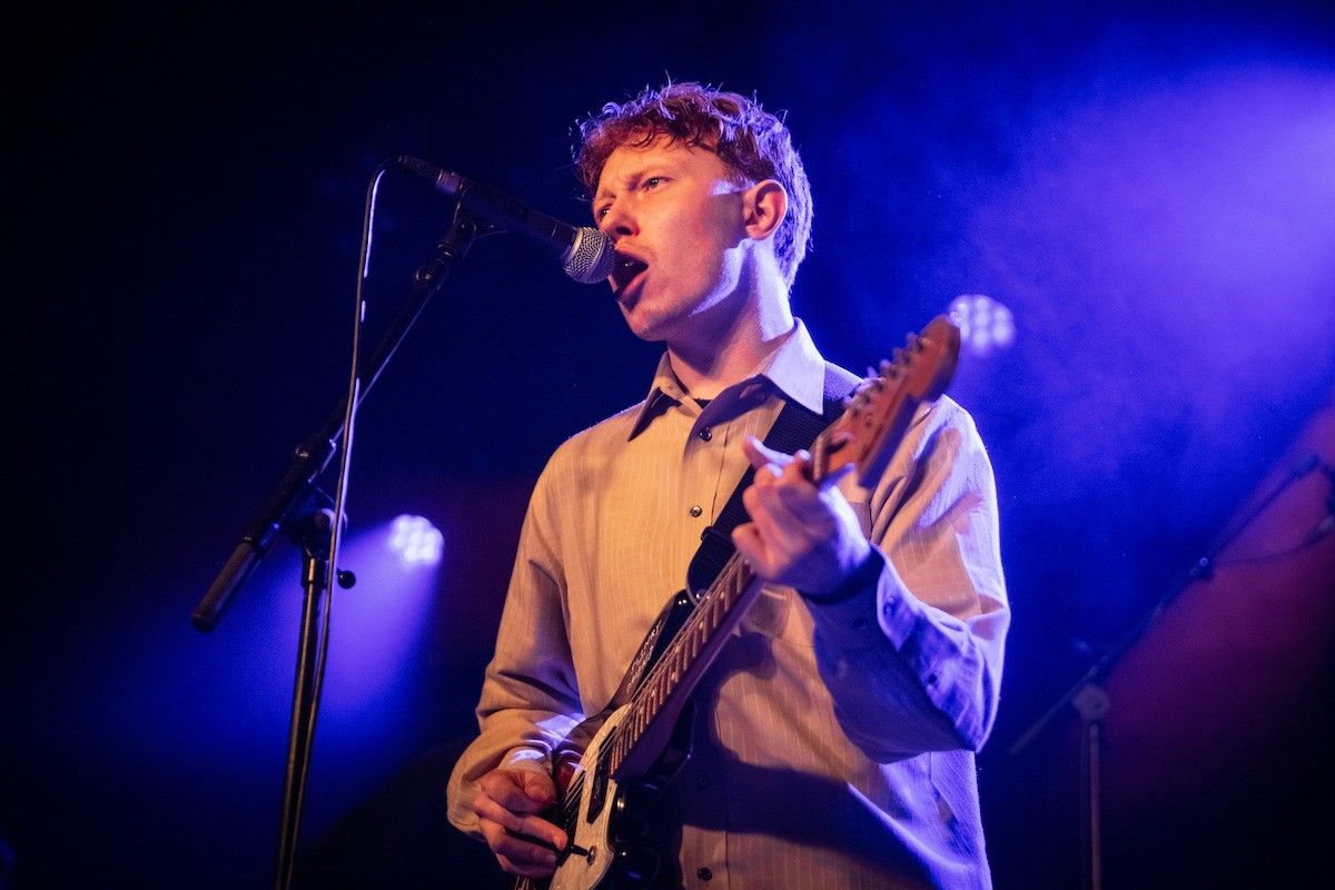 King Krule performs at Beckett Student Union on February 24, 2020 in Leeds, England. (Photo by Andrew Benge/Redferns)