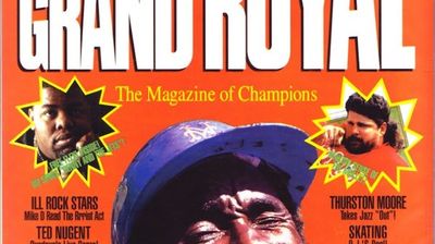 Lee "Scratch" Perry featured alongside Biz Markie, mullets & Timothy Leary on the cover of Grand Royal magazine, issue #2