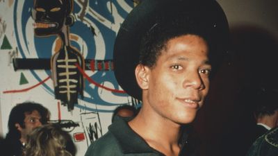 American artist Jean-Michel Basquiat (1960 - 1988), circa 1985.