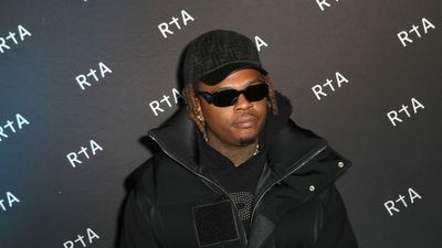 Gunna arrives at RtA x Gunna Superbowl Store Event on February 12, 2022 in West Hollywood, California