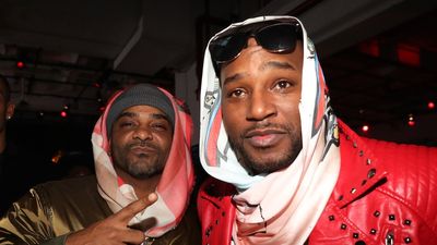 Jim Jones (L) and Cam'ron attend the Def Jam Pre-Grammy Celebration at the Garage on January 26, 2018 in New York City.