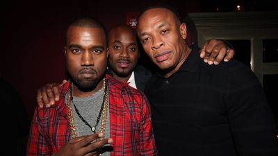 Kanye West, Steve Stoute and Dr. Dre attend the "CULO by Mazzucco" book and art exhibition launch after party at The Darby Restaurant on October 9, 2011 in New York City. 