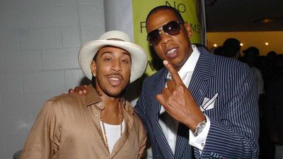 Ludacris and Jay Z attend 2005 MTV Video Music Awards at American Airlines Arena on August 28, 2005 in Miami, FL.
