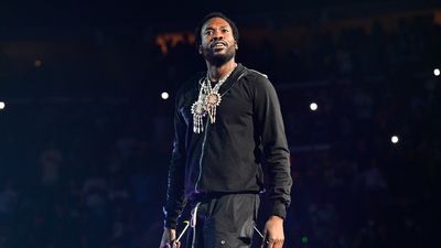 Meek Mill performing at “One Big Party Tour” at FLA Live Arena on March 17, 2023.