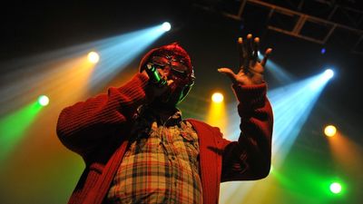 MF DOOM performs on stage at The Forum on November 16, 2013 in London, United Kingdom.