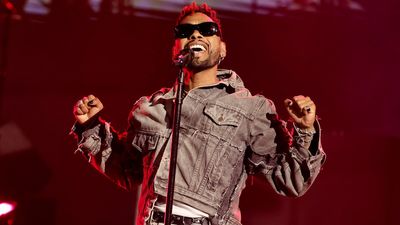 Miguel performs onstage during a taping of iHeartRadio’s Living Black 2023 Block Party in Inglewood, California.