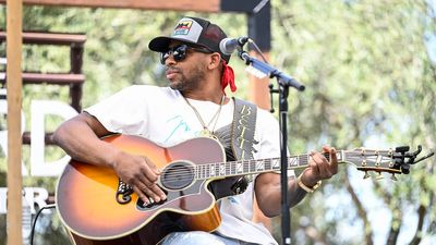 Singer Jimmie Allen performs on Day 3 of Live In The Vineyard Goes Country at Regusci Winery on April 27, 2023 in Napa, California.