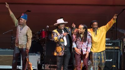 Vernon Reid, Corey Glover, Will Calhoun and Doug Wimbish of Living Colour perform at the Led Zeppelin tribute concert at Carnegie Hall on March 7, 2018 in New York City.