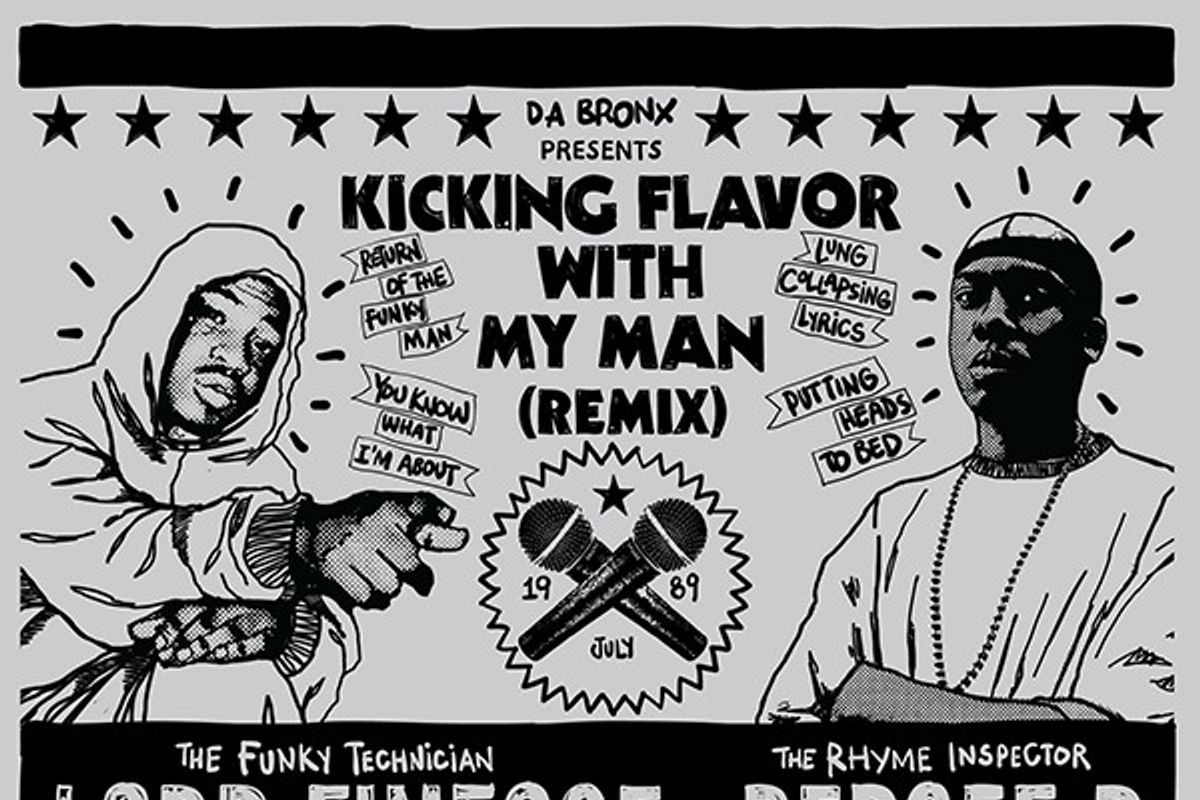 lord finesse percee p artwork/cover for kickin flavor with my man remix