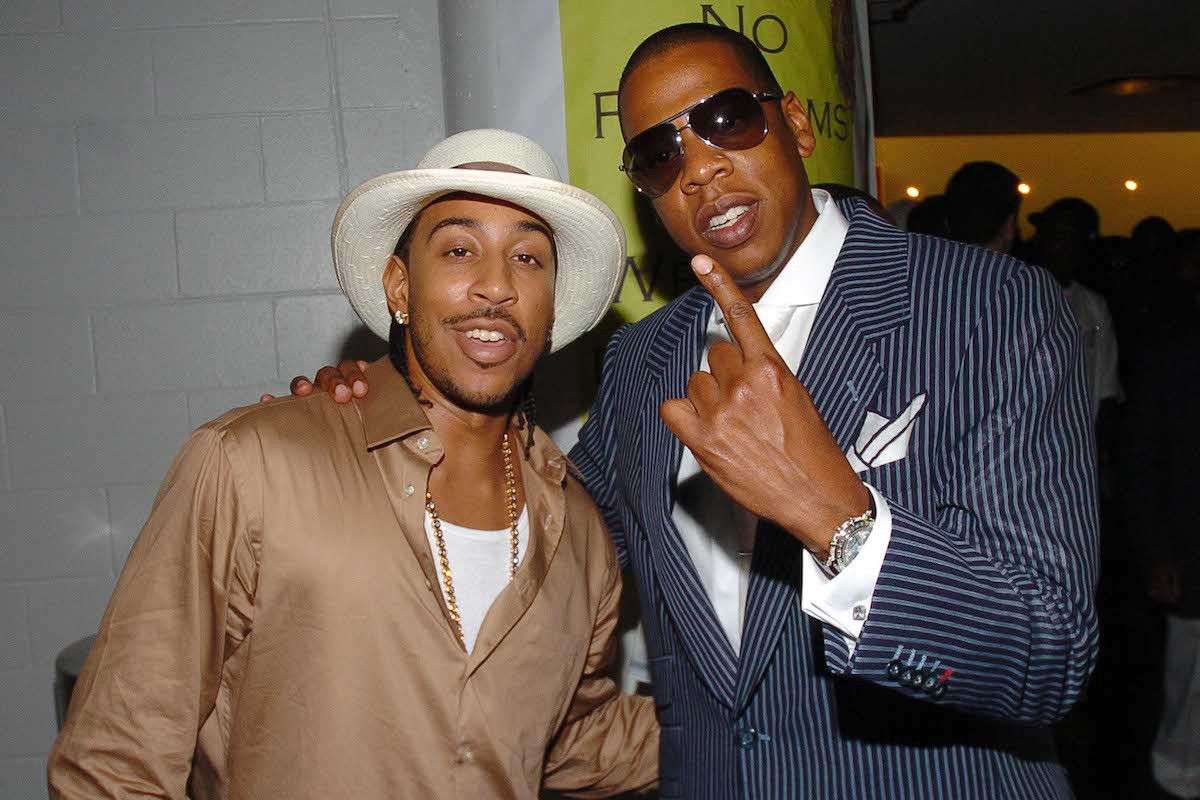 Ludacris and Jay Z attend 2005 MTV Video Music Awards at American Airlines Arena on August 28, 2005 in Miami, FL.