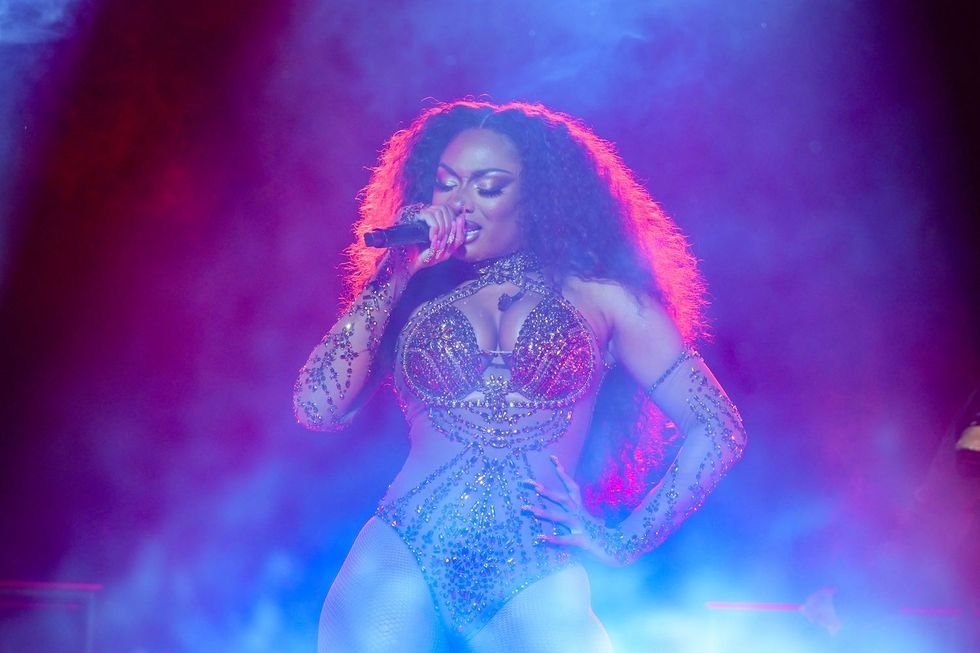 Megan Thee Stallion performs during night 3 of 2023 Essence Festival of Culture at Caesars Superdome on July 02, 2023 in New Orleans, Louisiana.