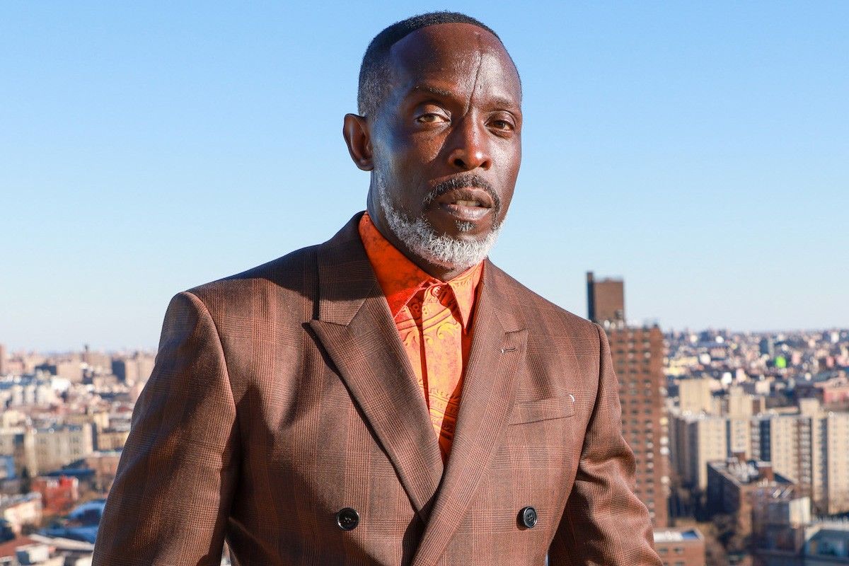 Michael K. Williams poses for the 2021 Critics Choice Awards on March 07, 2021 in the Brooklyn borough of New York City