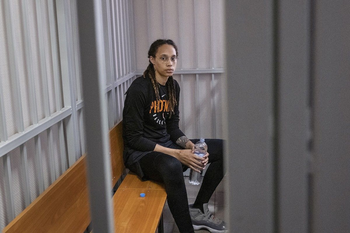 Moscow russia july 27 brittney griner in russian court in m