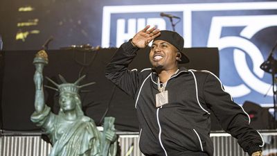 Nas performs on stage on the final night of the "New York State of Mind Tour" at PETCO Park on October 06, 2022 in San Diego, California.