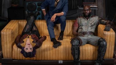 Netflix's cowboy bebop sitting on couch