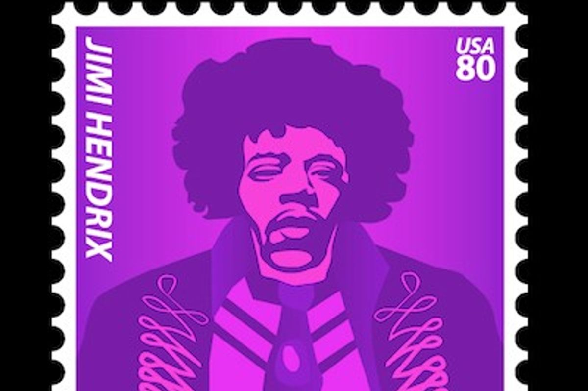 new Jimi Hendrix commemorative stamp from the USPS