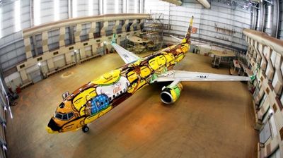 Os Gemeos Plane for Brazil World Cup