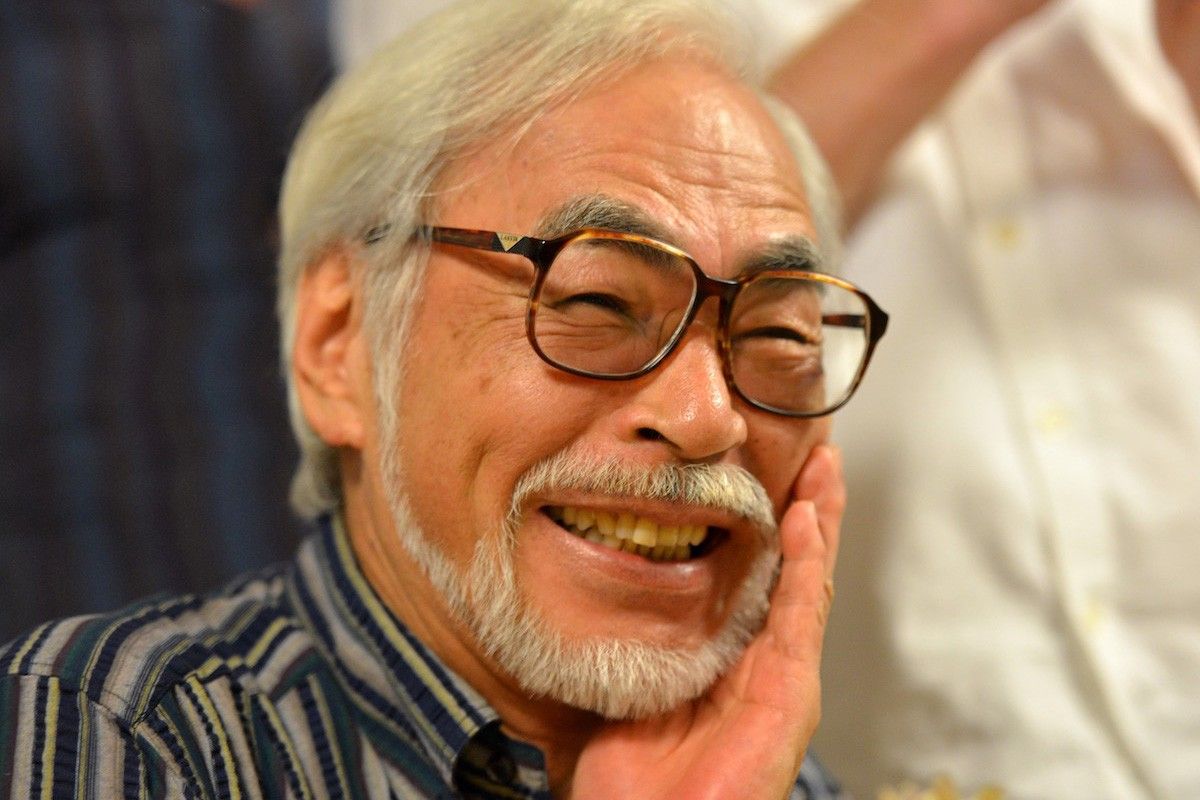 Oscar-winning Japanese animator Hayao Miyazaki speaks to the press in Tokyo on July 13, 2015.
